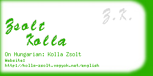 zsolt kolla business card